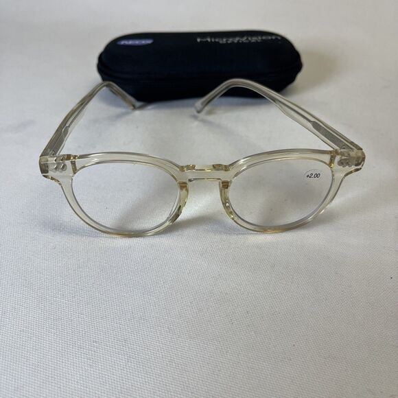 MicroVision Optical Blue Light Blocking Readers Optima Clear Frame w Case 2.00 - Picture 6 of 7